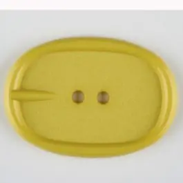 Polyamidknopf im Gürtelschnallenlook, 2-loch – Größe: 45mm – Farbe: gelb Gratis Versand