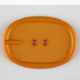 Polyamidknopf im Gürtelschnallenlook, 2-loch – Größe: 35mm – Farbe: orange Markenware