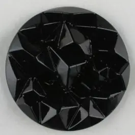 Zertifiziert Plexiglasknopf mit Edelsteinschliff mit Öse – Größe: 30mm – Farbe: schwarz