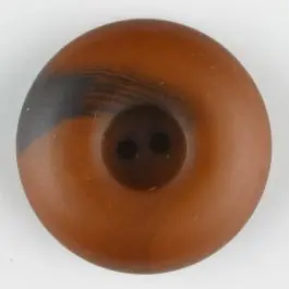 Polyesterknopf mit Wulstrand und dunklem Pinselstrich, rund, 2 loch – Größe: 18mm – Farbe: braun – Art.Nr. 314716 Must-Have