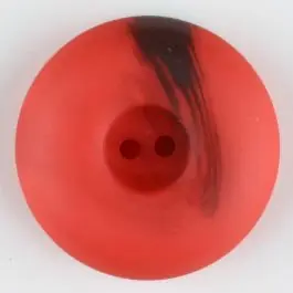 Polyesterknopf mit Wulstrand und dunklem Pinselstrich, rund, 2 loch – Größe: 18mm – Farbe: rot – Art.Nr. 314723 Beliebt