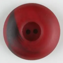Neu Im Sortiment Polyesterknopf mit Wulstrand und dunklem Pinselstrich, rund, 2 loch – Größe: 18mm – Farbe: weinrot – Art.Nr. 314724