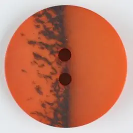 Heißes Angebot Polyesterknopf, eine Hälfte marmoriert, die andere uni, rund, 2 loch – Größe: 23mm – Farbe: orange – Art.Nr. 344711