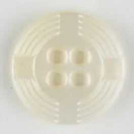 Preisknaller Polyamidknopf, breiter Rand, mit unterbrochenen Rillen durchzogen, rund, 4 loch – Größe: 13mm – Farbe: weiß – Art.Nr. 211678