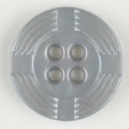 Heißes Angebot Polyamidknopf, breiter Rand, mit unterbrochenen Rillen durchzogen, rund, 4 loch – Größe: 13mm – Farbe: grau – Art.Nr. 214700