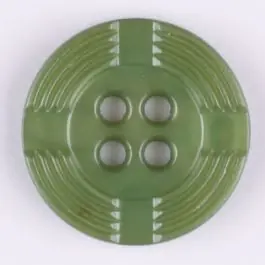 Polyamidknopf, breiter Rand, mit unterbrochenen Rillen durchzogen, rund, 4 loch – Größe: 13mm – Farbe: grün – Art.Nr. 214710 Wochenendangebot