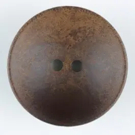 Jetzt Kaufen Holzknopf, Oberfläche mit Rost ähnelnder Patina, rund, 2 loch – Größe: 28mm – Farbe: braun – Art.Nr. 341137