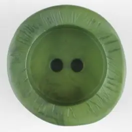 Neu Polyamidknopf mit charaktervoller Struktur und tiefem Tellerrand, rund, 2 loch – Größe: 30mm – Farbe: grün – Art.Nr. 344719