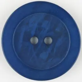 Top-Seller Polyesterknopf, marmoriert, mit glattem Rand, rund, 2 loch – Größe: 23mm – Farbe: blau – Art.Nr. 345706