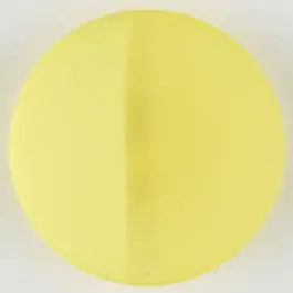 Aktuell Polyesterknopf, von einem Wall durchzogen, rund, Öse – Größe: 28mm – Farbe: gelb – Art.Nr. 385724