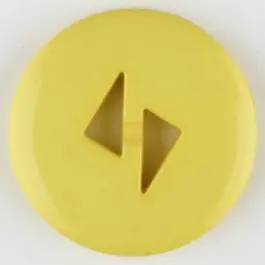 Mega-Angebot Polyamidknopf mit dreieckigen Knopflöchern, rund, 2 loch – Größe: 18mm – Farbe: gelb – Art.Nr. 265712