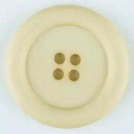 Polyamidknopf, mit breitem Rand, rund, 4 loch – Größe: 20mm – Farbe: beige – Art.Nr. 265717 Must-Have