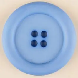 Polyamidknopf, mit breitem Rand, rund, 4 loch – Größe: 30mm – Farbe: blau – Art.Nr. 345720 Geprüft