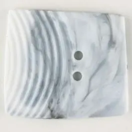 Polyamidknopf, marmoriert, eine Hälfte mit Rillen, die andere glatt, quadratisch, 2 loch – Größe: 30mm – Farbe: grau – Art.Nr. 341182 Schnäppchen
