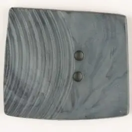 Polyamidknopf, marmoriert, eine Hälfte mit Rillen, die andere glatt, quadratisch, 2 loch – Größe: 30mm – Farbe: grau – Art.Nr. 345753 Saisonangebot