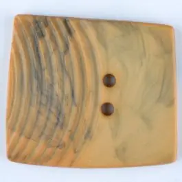 Polyamidknopf, marmoriert, eine Hälfte mit Rillen, die andere glatt, quadratisch, 2 loch – Größe: 38mm – Farbe: orange – Art.Nr. 375711 Knallerangebot
