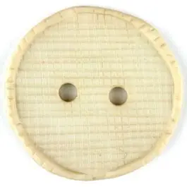 Preisreduziert Polyamidknopf glänzend mit Vertiefungen, rund, 2 Loch – Größe: 32mm – Farbe: beige – Art.Nr. 375714