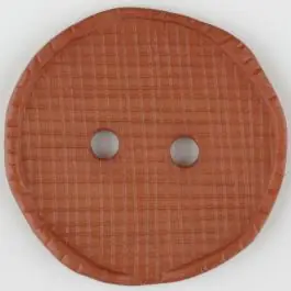 Limited Edition Polyamidknopf glänzend mit Vertiefungen, rund, 2 Loch – Größe: 32mm – Farbe: braun – Art.Nr. 375715