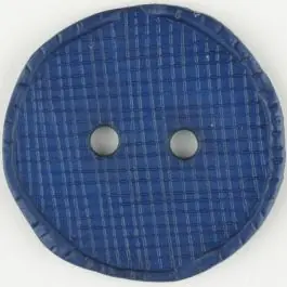 Großhandel Polyamidknopf glänzend mit Vertiefungen, rund, 2 Loch – Größe: 32mm – Farbe: blau – Art.Nr. 375717