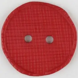 Günstig Polyesterknopf glänzend, mit Vertiefungen, rund, 2 Loch – Größe: 32mm – Farbe: rot – Art.Nr. 375722