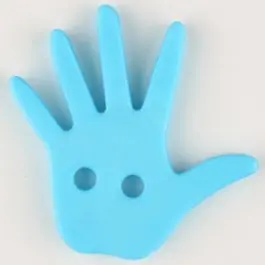 Highlight Kinderknopf in Form einer Hand – Größe: 25mm – Farbe: blau – Art.Nr. 331031