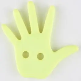 Kinderknopf in Form einer Hand – Größe: 25mm – Farbe: gelb – Art.Nr. 331034 Sofort Bestellen