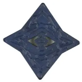 Polyamidknopf mit unebener Oberfläche und pfeilförmigen Löchern, kantig, 2 loch – Größe: 32mm – Farbe: blau – Art.Nr. 376739 Heißes Angebot