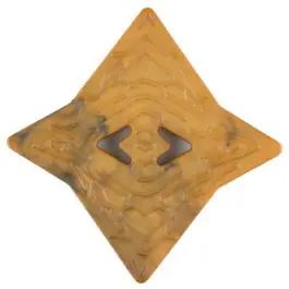 Polyamidknopf mit unebener Oberfläche und pfeilförmigen Löchern, kantig, 2 loch – Größe: 32mm – Farbe: gelb – Art.Nr. 376744 Rabatt