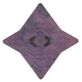 Polyamidknopf mit unebener Oberfläche und pfeilförmigen Löchern, kantig, 2 loch – Größe: 40mm – Farbe: lila – Art.Nr. 406706 Jetzt Kaufen