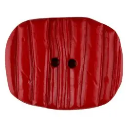 Preiswert Polyamidknopf patiniert, oval, 2 loch – Größe: 28mm – Farbe: rot – Art.Nr. 346710