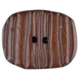 Letzte Chance Polyamidknopf patiniert, oval, 2 loch – Größe: 34mm – Farbe: braun – Art.Nr. 376727