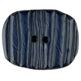 Top-Seller Polyamidknopf patiniert, oval, 2 loch – Größe: 34mm – Farbe: blau – Art.Nr. 376728