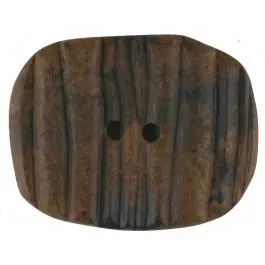 Exklusiv Holzknopf patiniert, oval, 2 loch – Größe: 34mm – Farbe: braun – Art.Nr. 380335