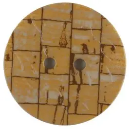 Polyamidknopf, Fliesenoptik, rund, 2 loch – Größe: 20mm – Farbe: beige – Art.Nr. 310946 Hochwertig