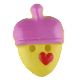 Beliebt Kinderknopf lustige Eichel mit Stern – Größe: 20mm – Farbe: pink – Art.Nr. 310958