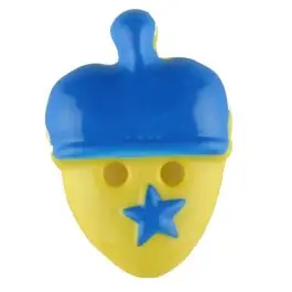 Mega-Angebot Kinderknopf lustige Eichel mit Stern – Größe: 20mm – Farbe: blau – Art.Nr. 310960