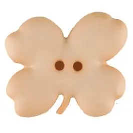 Letzte Chance Kinderknopf vierblättriges Kleeblatt – Größe: 23mm – Farbe: orange – Art.Nr. 310955