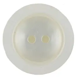 Polyesterknopf dezent umrandet mit 2 Löchern – Größe: 23mm – Farbe: weiss – Art.Nr. 341230 Knallerangebot