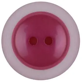 Begrenztes Angebot Polyesterknopf dezent umrandet mit 2 Löchern – Größe: 28mm – Farbe: pink – Art.Nr. 387721