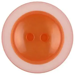 Kracherpreis Polyesterknopf dezent umrandet mit 2 Löchern – Größe: 28mm – Farbe: orange – Art.Nr. 387725