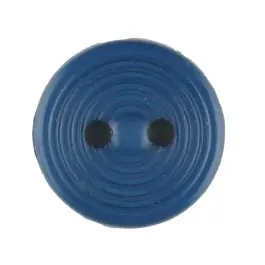 Sale Polyamidknopf Rillenstruktur mit 2 Löchern – Größe: 13mm – Farbe: blau – Art.Nr. 217706