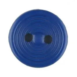 Preisreduziert Polyamidknopf Rillenstruktur mit 2 Löchern – Größe: 13mm – Farbe: blau – Art.Nr. 217707