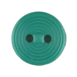 Polyamidknopf Rillenstruktur mit 2 Löchern – Größe: 13mm – Farbe: grün – Art.Nr. 217710 Echt