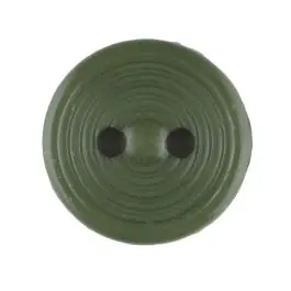 Nur Heute Polyamidknopf Rillenstruktur mit 2 Löchern – Größe: 13mm – Farbe: dunkelgrün – Art.Nr. 217712