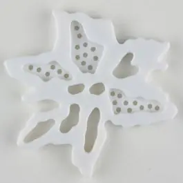 Jetzt Bestellen außergewöhnlicher Blumenknopf mit 2 Löchern – Größe: 23mm – Farbe: weiss – Art.Nr. 281080