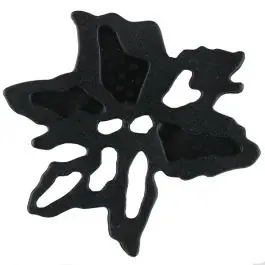 außergewöhnlicher Blumenknopf mit 2 Löchern – Größe: 23mm – Farbe: schwarz – Art.Nr. 281081 Direktkauf