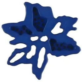 außergewöhnlicher Blumenknopf mit 2 Löchern – Größe: 28mm – Farbe: blau – Art.Nr. 337716 Sonderaktion