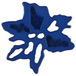 außergewöhnlicher Blumenknopf mit 2 Löchern – Größe: 34mm – Farbe: blau – Art.Nr. 377716 Markenprodukt