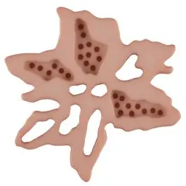 Expressversand außergewöhnlicher Blumenknopf mit 2 Löchern – Größe: 34mm – Farbe: rosa – Art.Nr. 377721