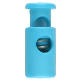 Must-Have Kordelstopper rund mit Feder – Größe: 23mm – Farbe: blau – Art.Nr. 261253